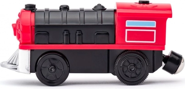 Rode batterij aangedreven locomotief
