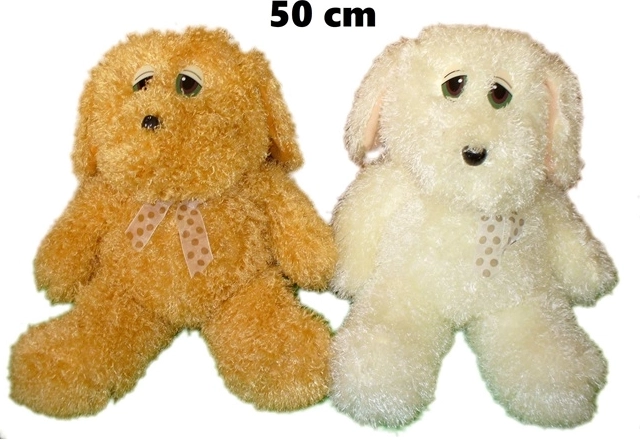 Grote pluchen hond met strik 55 cm