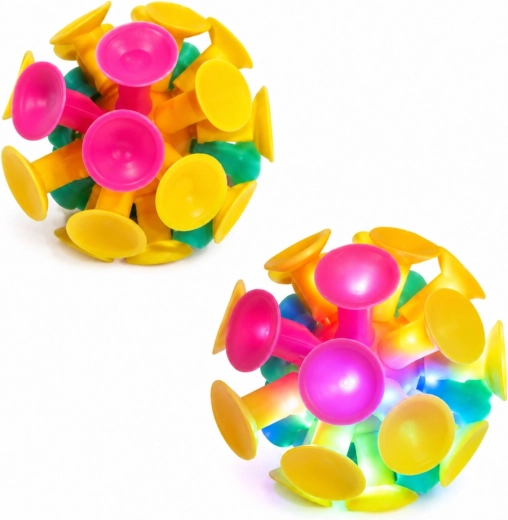 Ballen met zuignappen blijven gemakkelijk plakken