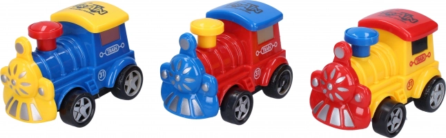 Kleurrige frictietrein 11 cm