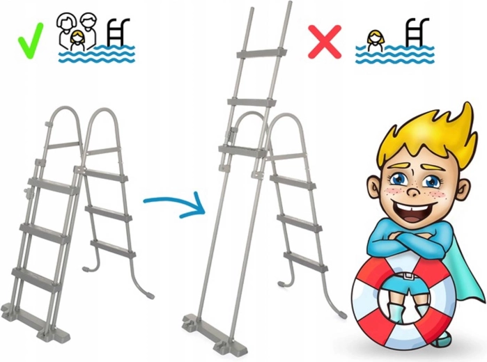 Veiligheidsladder met afneembare treden