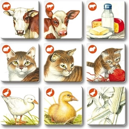 Leren door te spelen: ontdek dieren, jongen en producten