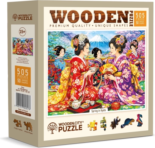 WOODEN CITY houten puzzel Lente in Kyoto, 505 stukjes
