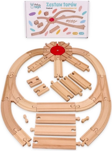 Houten railsset 37 delen Adam Toys
