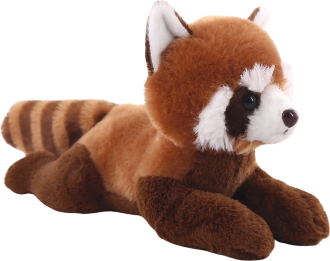 Pluchen rode panda liggend 26 cm