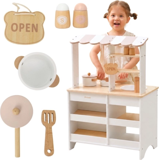 Houten keuken en winkel 2-in-1 VIGA PolarB