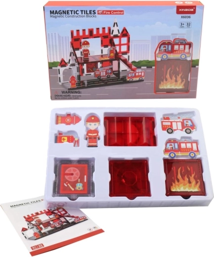 Magnetische bouwset voor kinderen in een praktische box