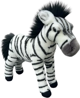 Pluchen zebra staand 30 cm