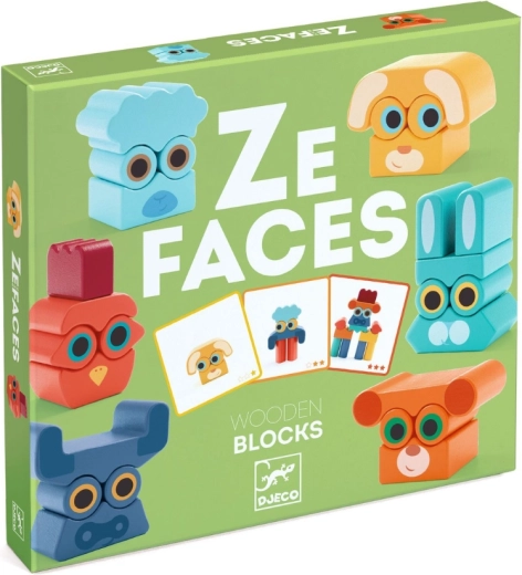 Djeco houten spel Dierengezichten