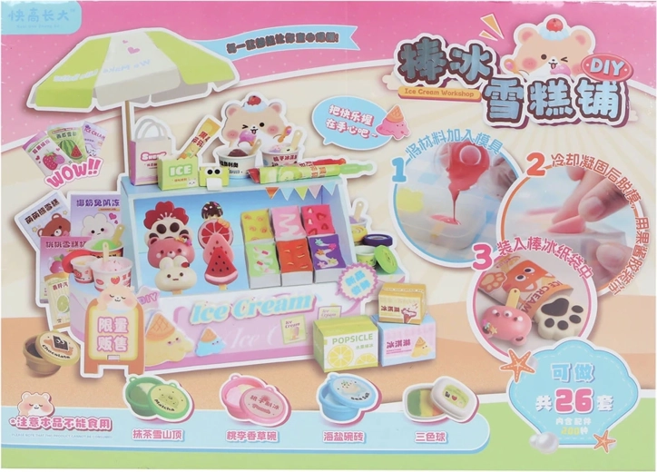 Kawaii Frosty Pops-kraampje met ijslolly's