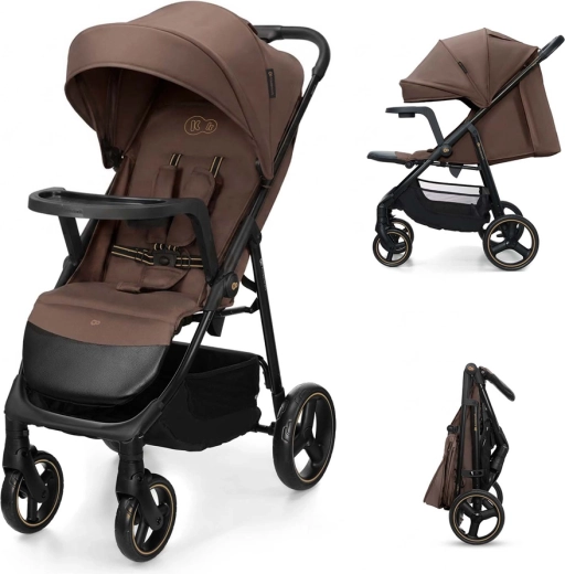 Kinderkraft sportwagen Trig 3 met traytafeltje velvet mocca