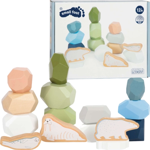 Small foot houten balansstenen Arctic
