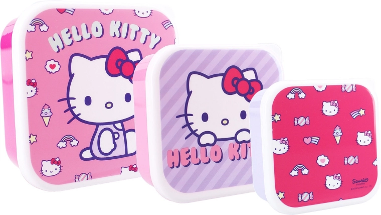 Hello Kitty snackboxen Fresh Bites 3-in-1, 12 cm