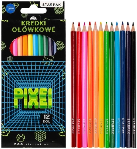 Game Pixel kleurpotloden - 12 kleuren