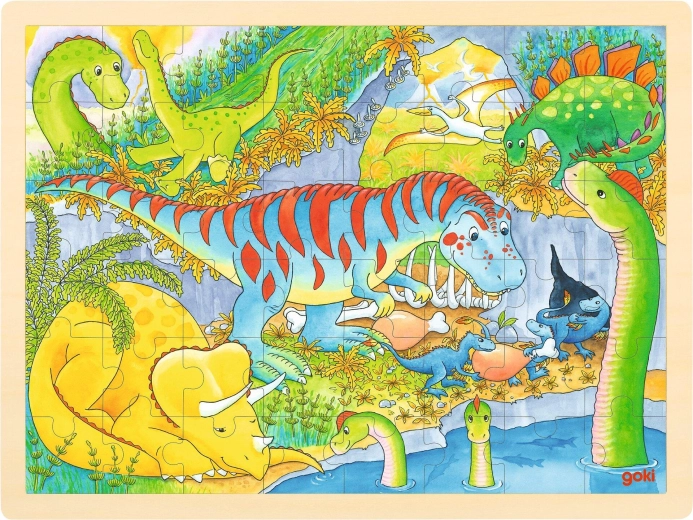 Houten puzzel Dinosaurussen - 1 stuk