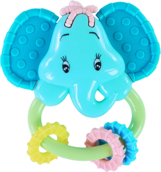 Rammelaar en bijtring olifant voor baby’s