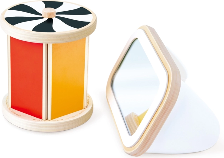 Draaiende trommel met spiegeltje voor baby’s