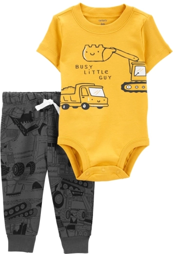 Carter's 2-delige set voor jongetjes Blue Dog – romper met korte mouw en sweatbroek (3 m)