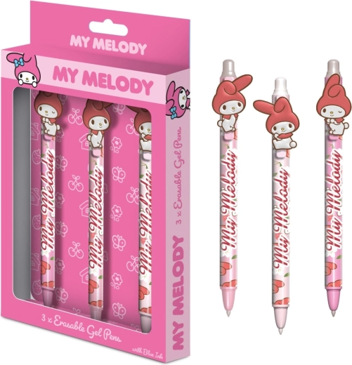 My Melody set uitwisbare gelpennen 3 stuks