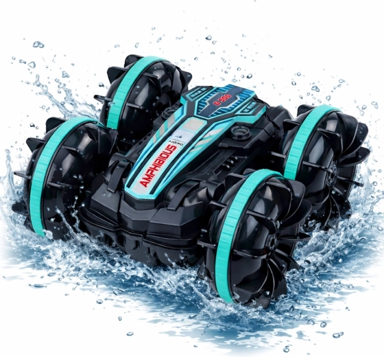 Echte amfibische ritten op land en in het water