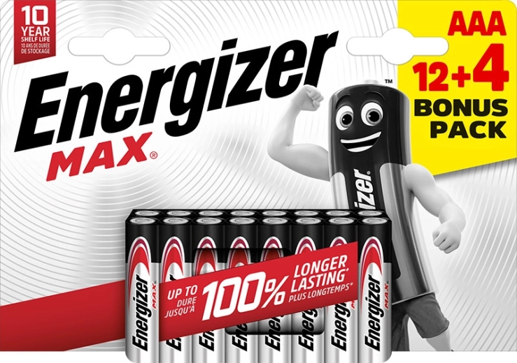 Energizer Max AAA alkaline batterijen 16 stuks