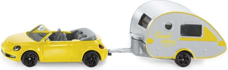 Sportauto met kampeeraanhanger SIKU