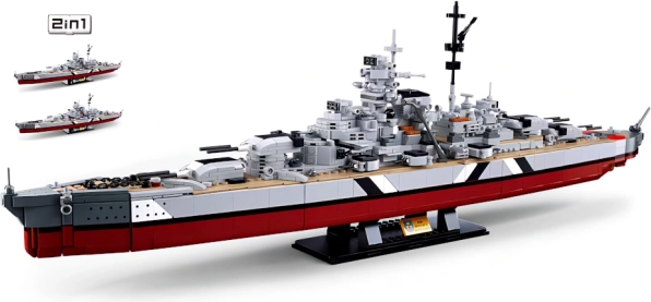 Sluban ModelBricks slagschip BISMARCK 2-in-1 bouwset 1:350