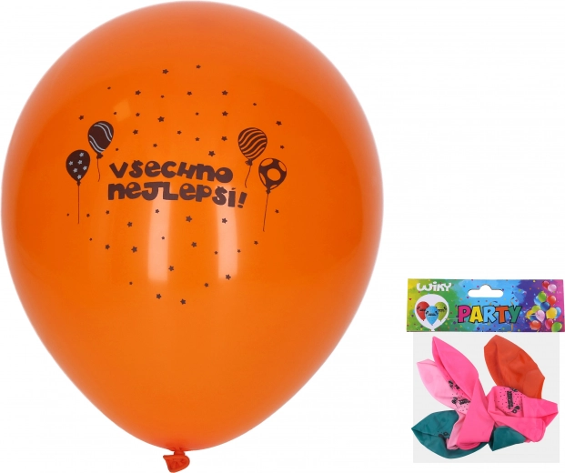 Opblaasbare ballonnen Van harte gefeliciteerd 30 cm set van 5 stuks