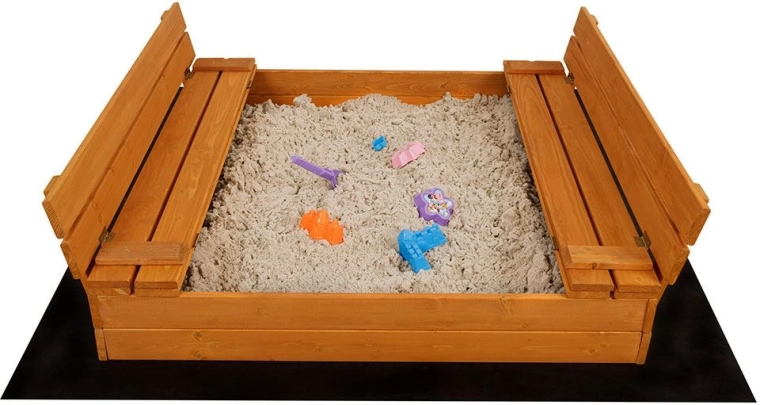 Neerklapbare bankjes die een beschermend deksel vormen