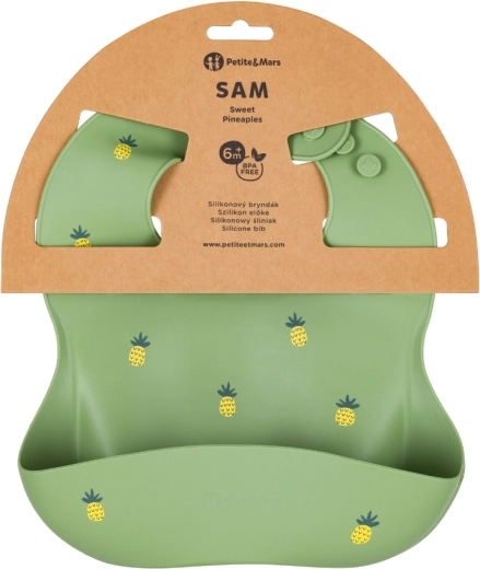 Petite&Mars siliconen slabbetje Take&Match Sweet Pineaples 6m+