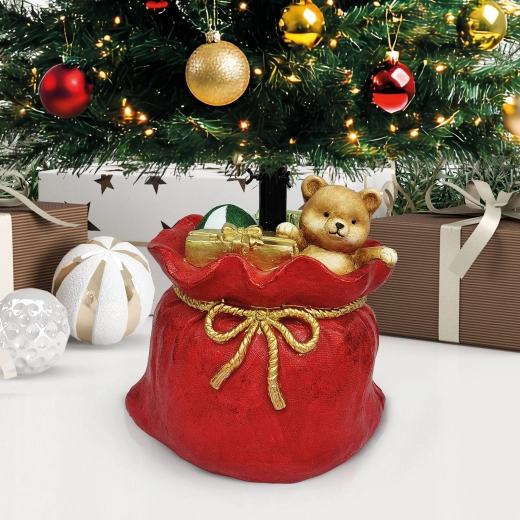 Kerstboomstandaard in de vorm van de zak van de kerstman