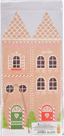 Papieren cadeauhuisje voor een fles met glitter 9 × 9 × 36 cm