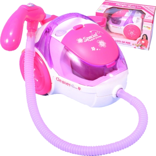Speelgoedstofzuiger Super Cleaner – wit‑roze