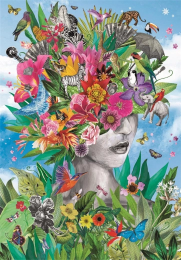 Puzzel 500 stukjes – Hoofd in de jungle CLEMENTONI