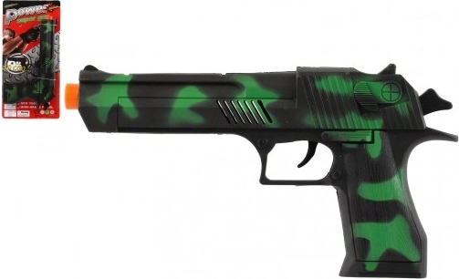 Plastic pistool met vliegwiel 23 cm