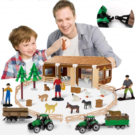 Woopie Kleine boer XL – set met figuren en boerderij (94 delen)