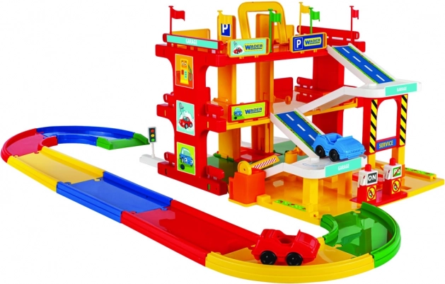 Garage Service met wegbaan van Wader