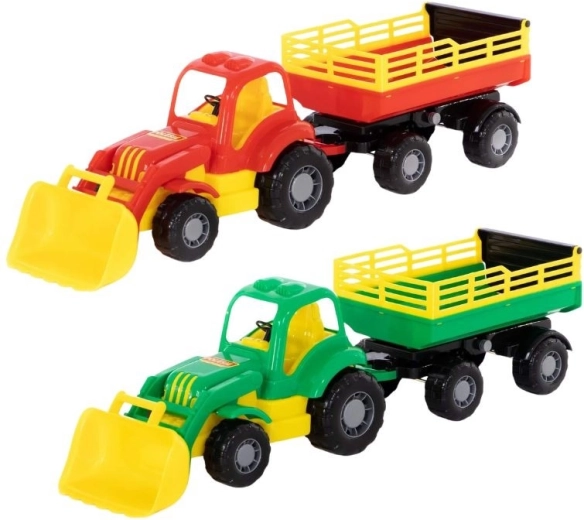 Tractor met voorlader en aanhanger Mighty - 1 stuk