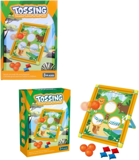 Spelset met doel, ballen en werpzakjes