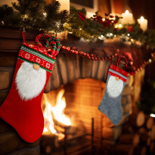 Kerstkabouterkerstsok 45 cm - 1 stuk