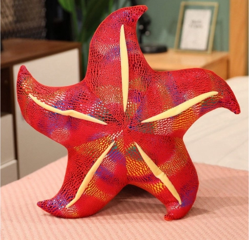 Pluchen rode zeester – kussentje 20 cm