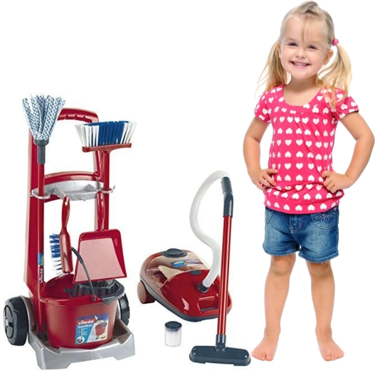 Realistische speelgoedstofzuiger met geluid en granulaat