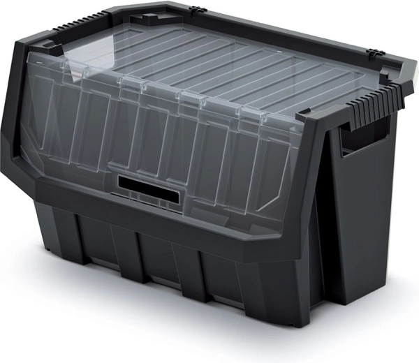 Kunststof opbergbox Truck Max Plus 60 l, zwart