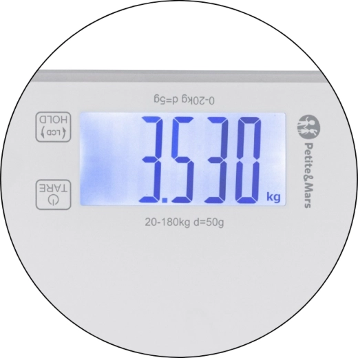 Nauwkeurigheid per 5 g en HOLD-functie