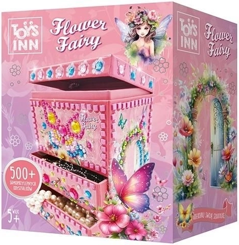 Decoratieve sieradendoos Flower Fairy Bellisa – creatieve mozaïekset voor kinderen
