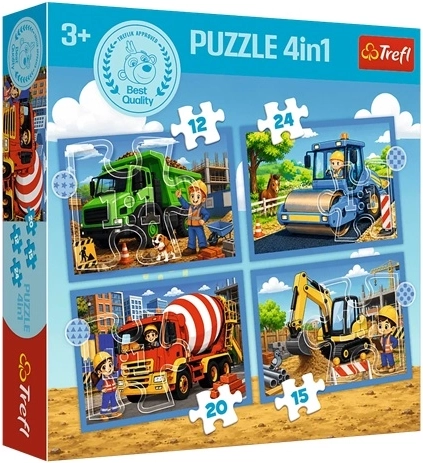 Kinderenpuzzel 4-in-1 Vakantiesfeer