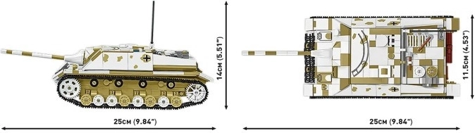 Realistisch model op schaal 1:28 en bewegende rupsbanden