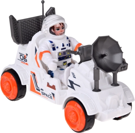 Voertuigen, satelliet en astronauten