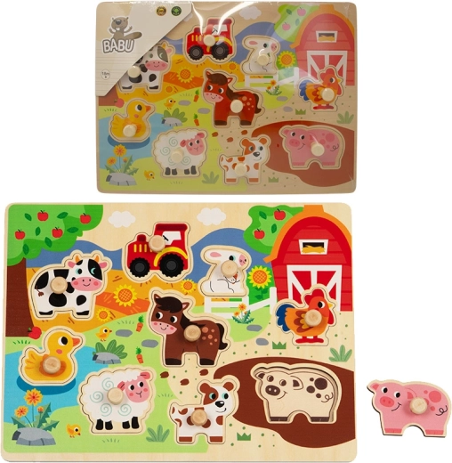 Houten inlegpuzzel Grote boerderij