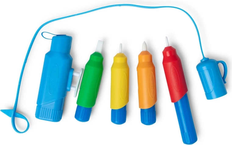 4 herbruikbare waterpennen met verschillende punten